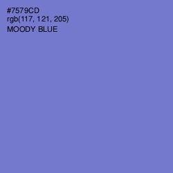 #7579CD - Moody Blue Color Image